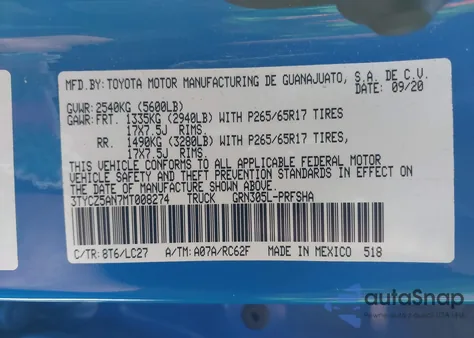 2021 Toyota Tacoma Trd Sport z USA, uszkodzony, nr VIN 3TYCZ5AN7MT008274